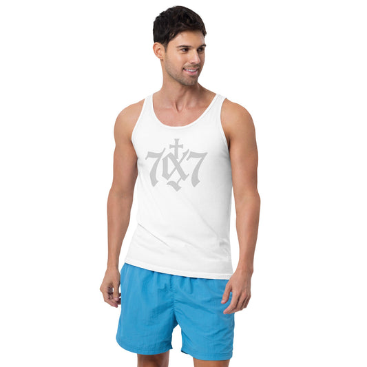 70x7 White Tank Top – Forgiveness - Inspired Christian Apparel - R. J. Cole