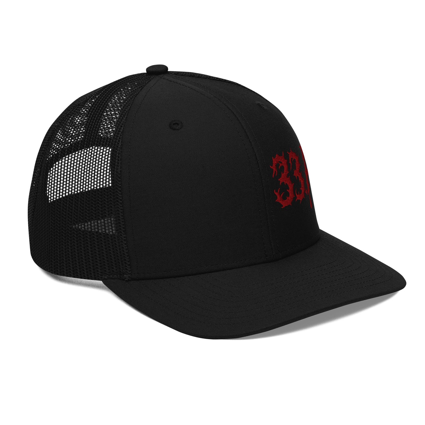 Black Trucker Hat – THORN 33 AD Logo - R. J. Cole