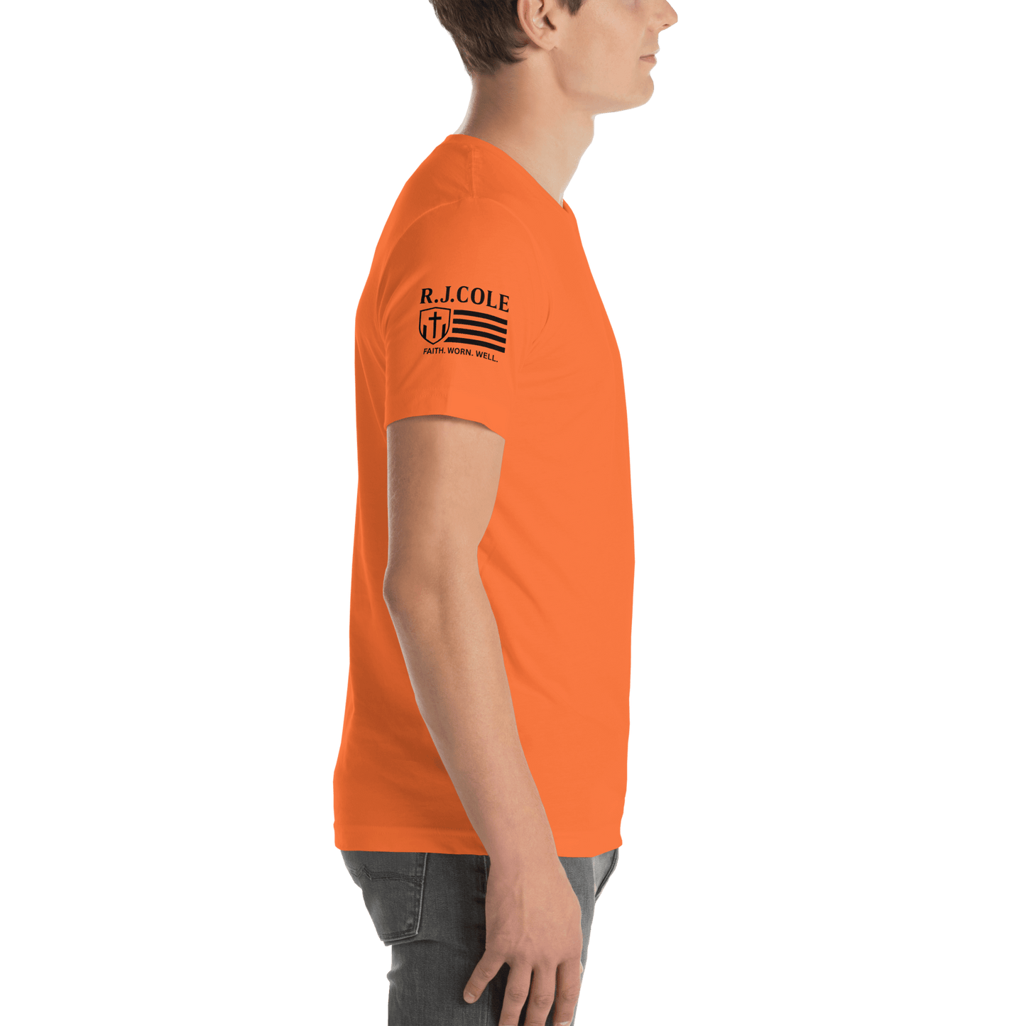 RJ Cole Patriot Everyday Logo Tee – Sleeve Branded Classic - R. J. Cole
