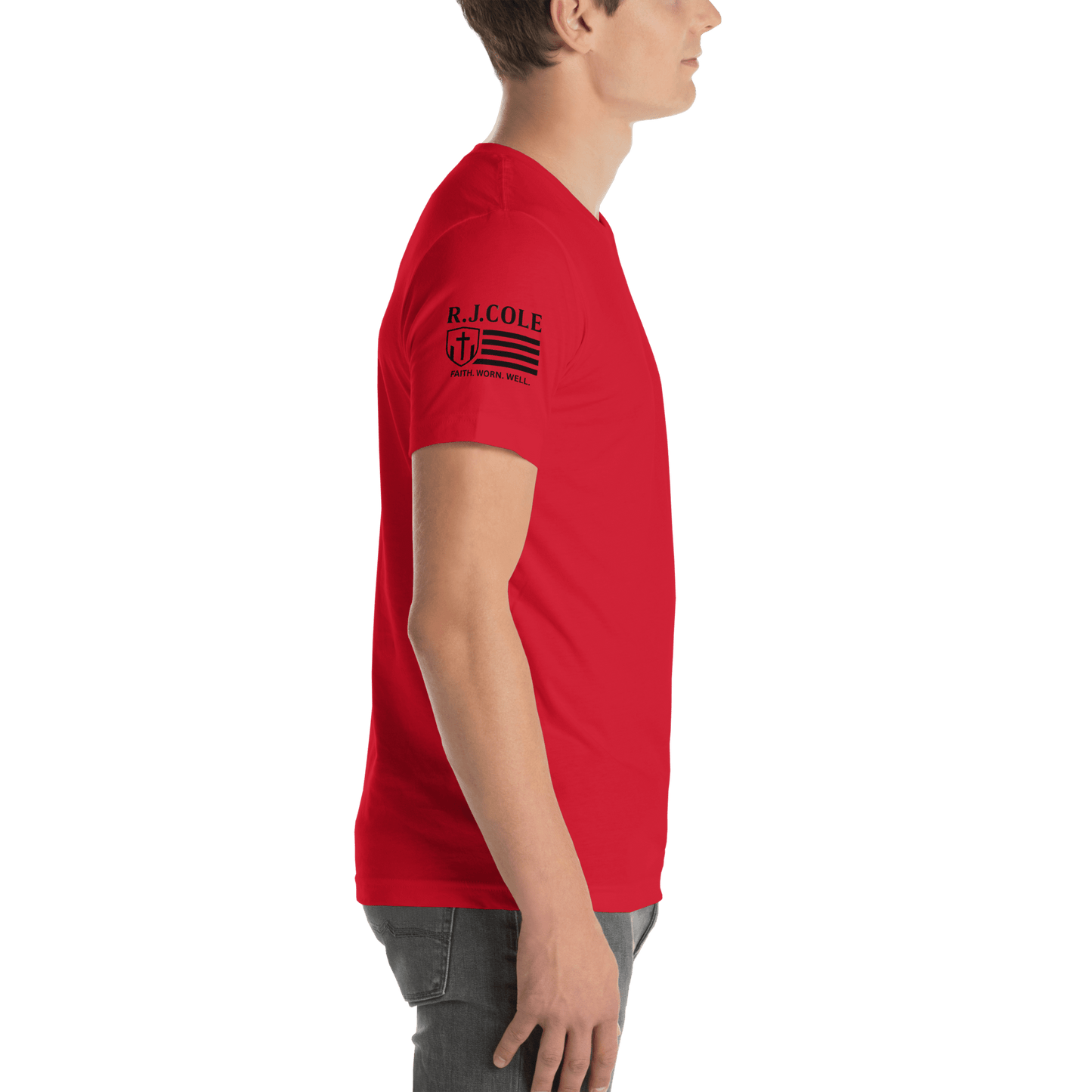 RJ Cole Patriot Everyday Logo Tee – Sleeve Branded Classic - R. J. Cole