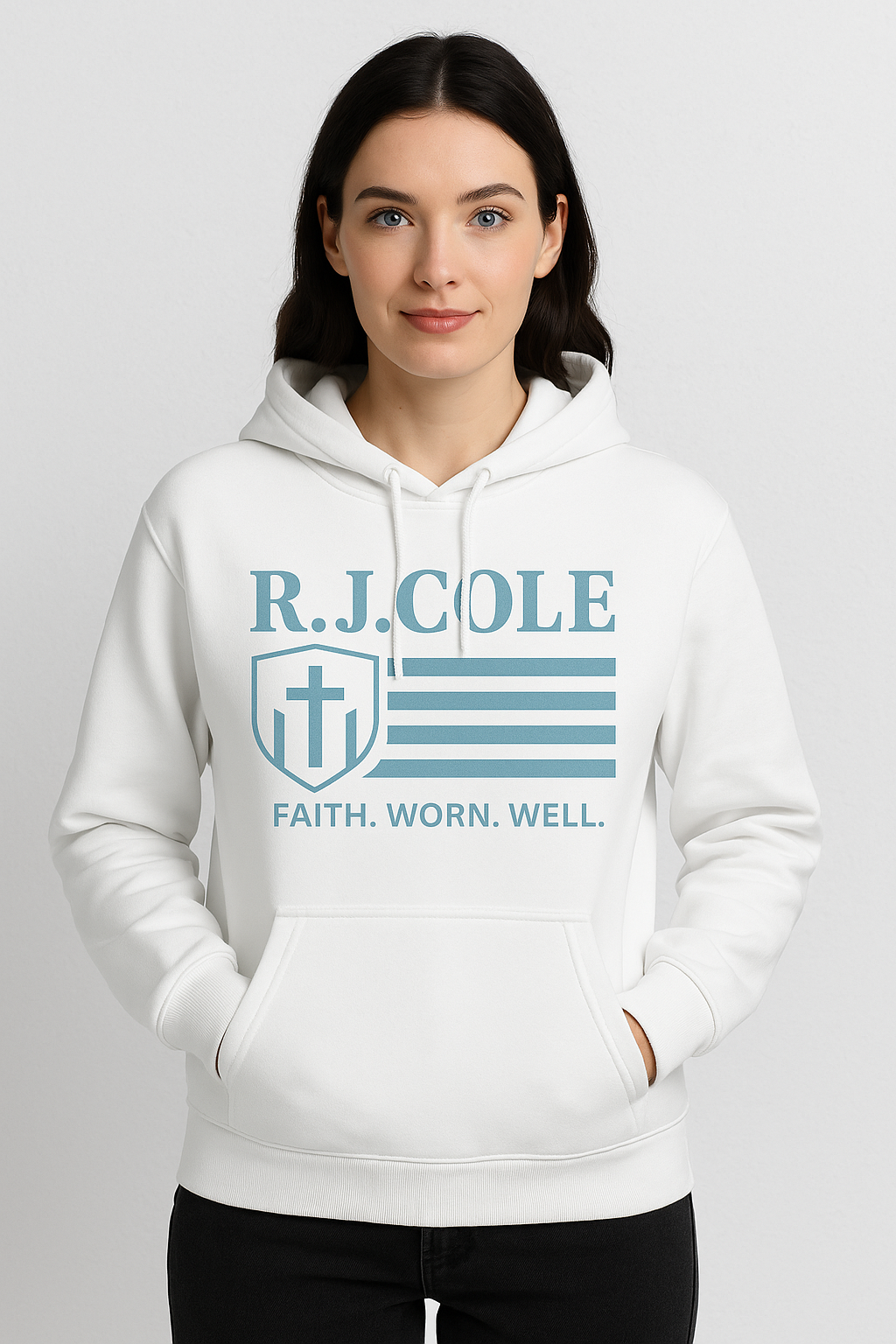 Faith-driven graphic clothing for women– modern Christian apparel- R. J. Cole