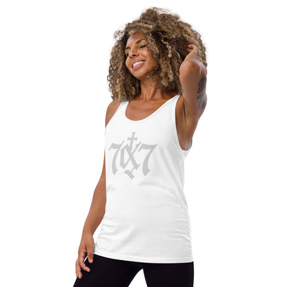 70x7 White Tank Top – Forgiveness - Inspired Christian Apparel - R. J. Cole