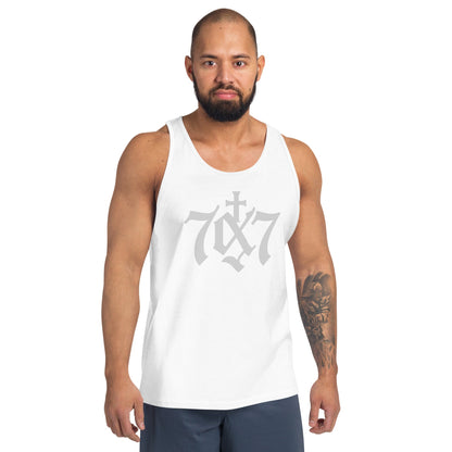 70x7 White Tank Top – Forgiveness - Inspired Christian Apparel - R. J. Cole