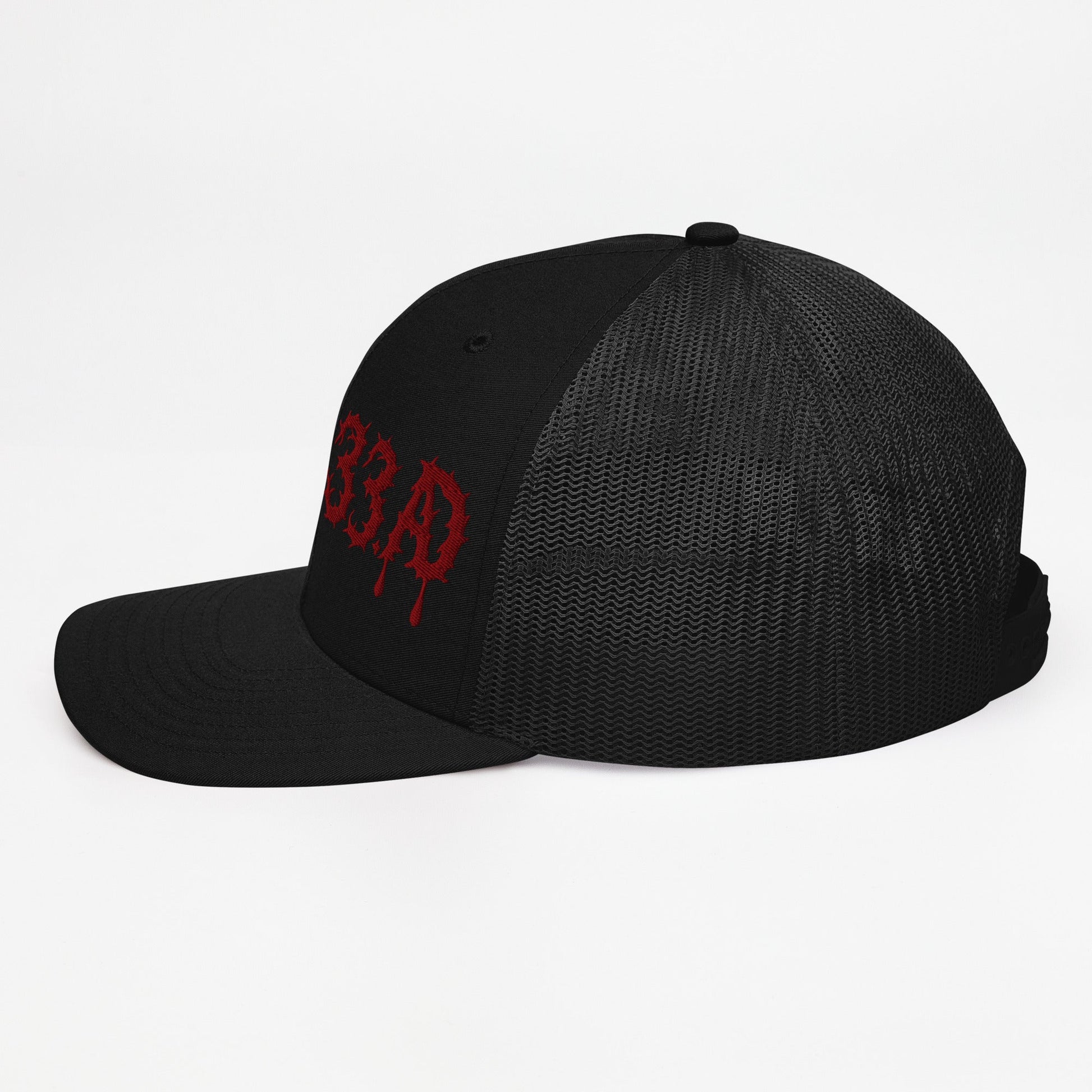Black Trucker Hat – THORN 33 AD Logo - R. J. Cole