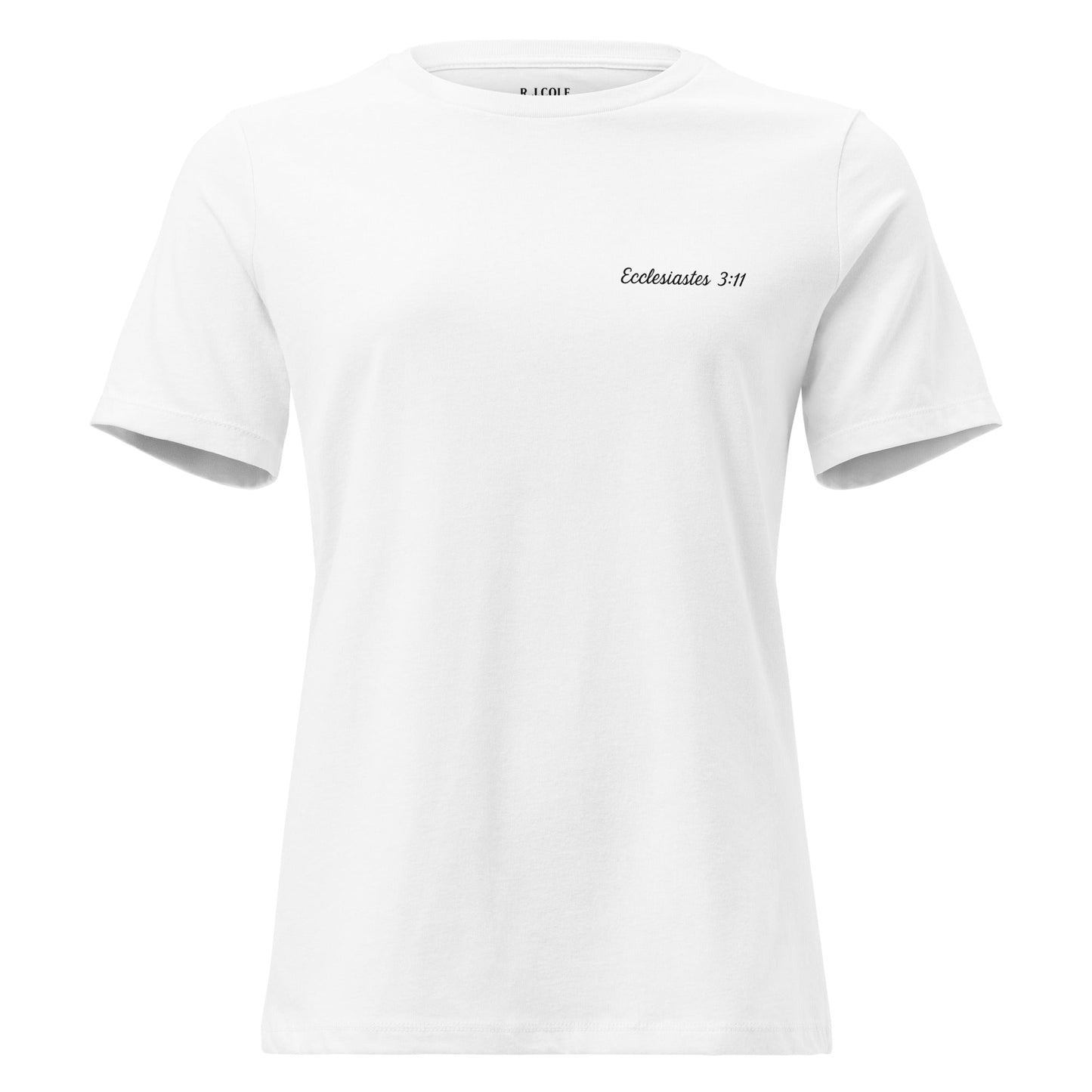 Ecclesiastes 3:11 Women’s Christian T-Shirt | God’s Timing, Beautiful Design - R. J. Cole Apparel