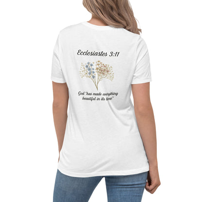 Ecclesiastes 3:11 Women’s Christian T-Shirt | God’s Timing, Beautiful Design - R. J. Cole Apparel