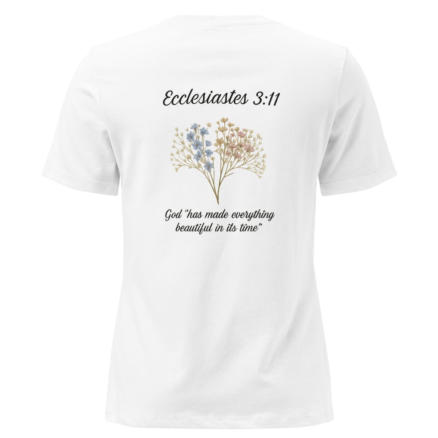Ecclesiastes 3:11 Women’s Christian T-Shirt | God’s Timing, Beautiful Design - R. J. Cole Apparel
