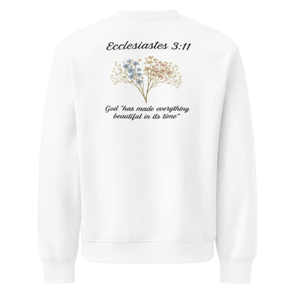 Ecclesiastes 3:11 Women’s Oversized Heavyweight Sweatshirt | God’s Timing, Beautiful Design - R. J. Cole Apparel