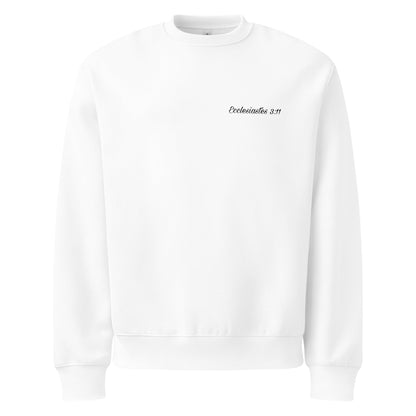 Ecclesiastes 3:11 Women’s Oversized Heavyweight Sweatshirt | God’s Timing, Beautiful Design - R. J. Cole Apparel