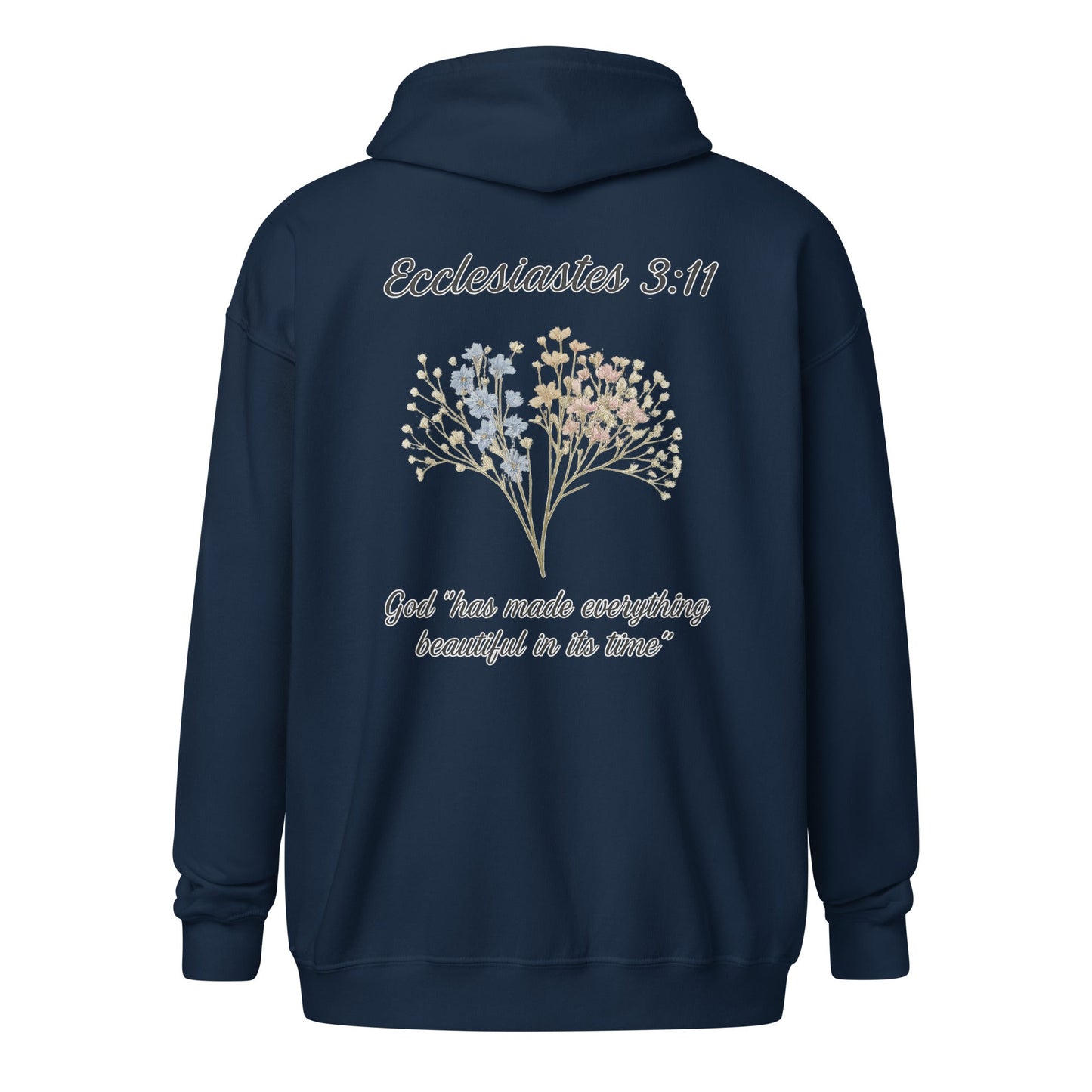 Ecclesiastes 3:11 Women’s Zip Hoodie | God’s Timing, Beautiful Design - R. J. Cole Apparel
