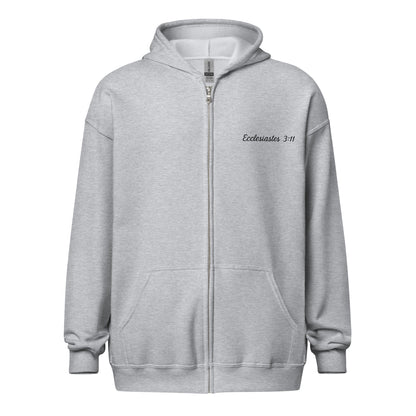 Ecclesiastes 3:11 Women’s Zip Hoodie | God’s Timing, Beautiful Design - R. J. Cole Apparel