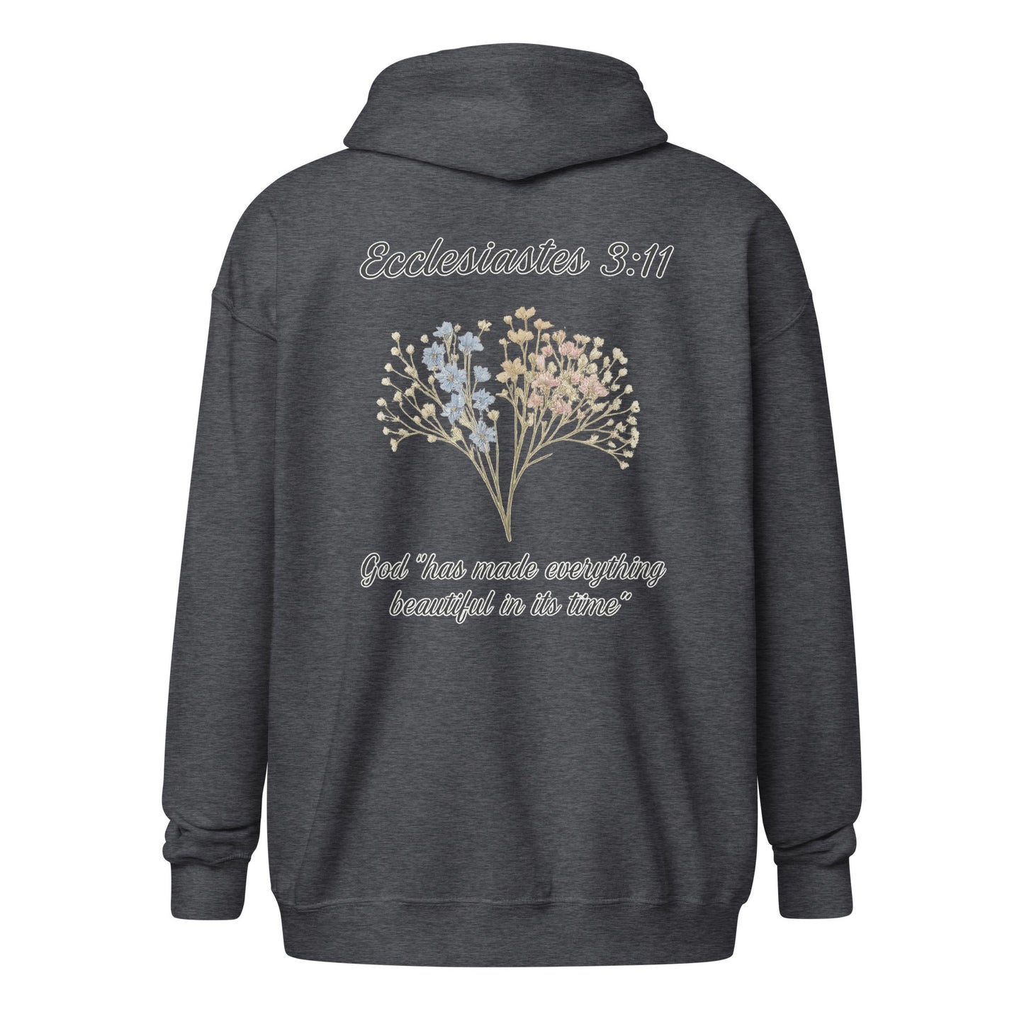 Ecclesiastes 3:11 Women’s Zip Hoodie | God’s Timing, Beautiful Design - R. J. Cole Apparel