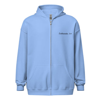 Ecclesiastes 3:11 Women’s Zip Hoodie | God’s Timing, Beautiful Design - R. J. Cole Apparel