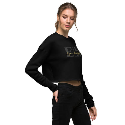 Ezer Kenegdo Crop Sweatshirt – Black | Strength Beside, Not Behind - R. J. Cole