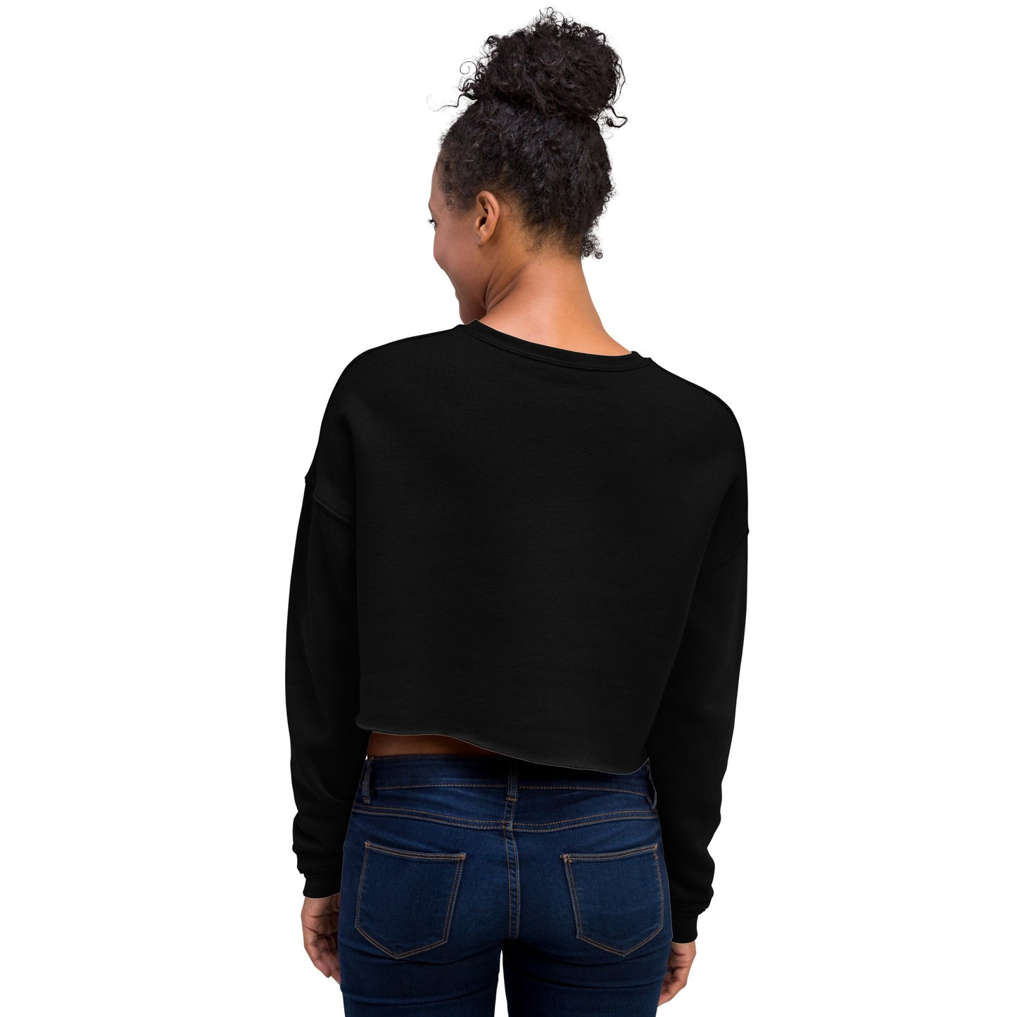 Ezer Kenegdo Crop Sweatshirt – Black | Strength Beside, Not Behind - R. J. Cole