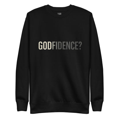 Godfidence Crewneck Sweatshirt – Black Faith - Based Pullover - R. J. Cole Apparel
