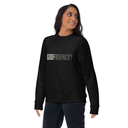 Godfidence Crewneck Sweatshirt – Black Faith - Based Pullover - R. J. Cole Apparel