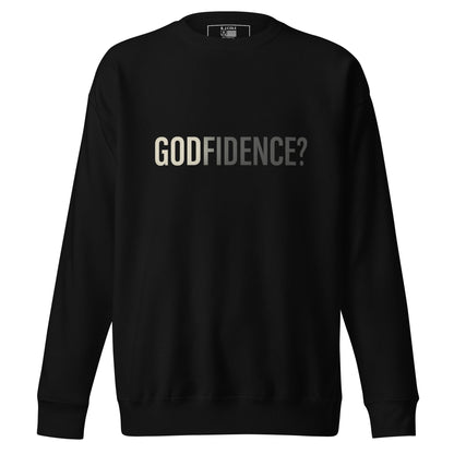 Godfidence Crewneck Sweatshirt – Black Faith - Based Pullover - R. J. Cole Apparel