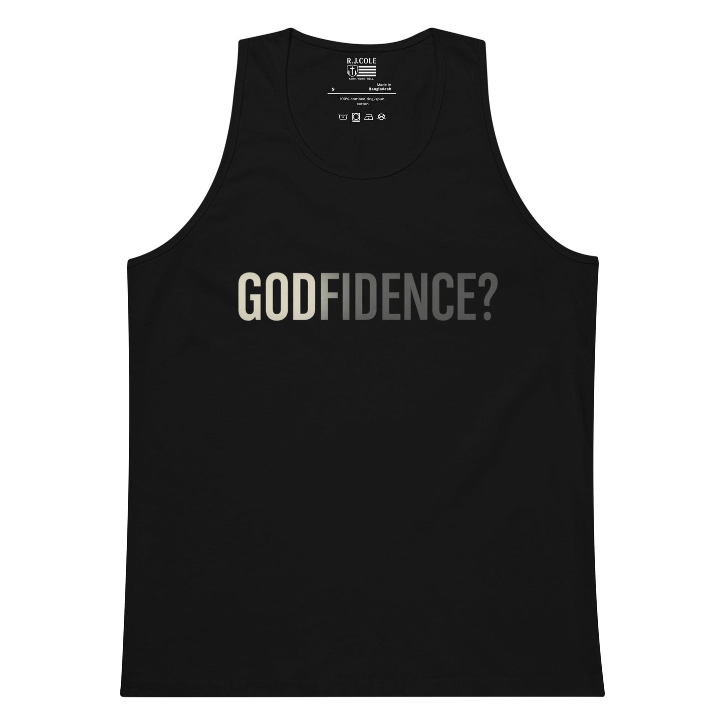 Godfidence Tank Top – Black Christian Muscle Tank - R. J. Cole Apparel