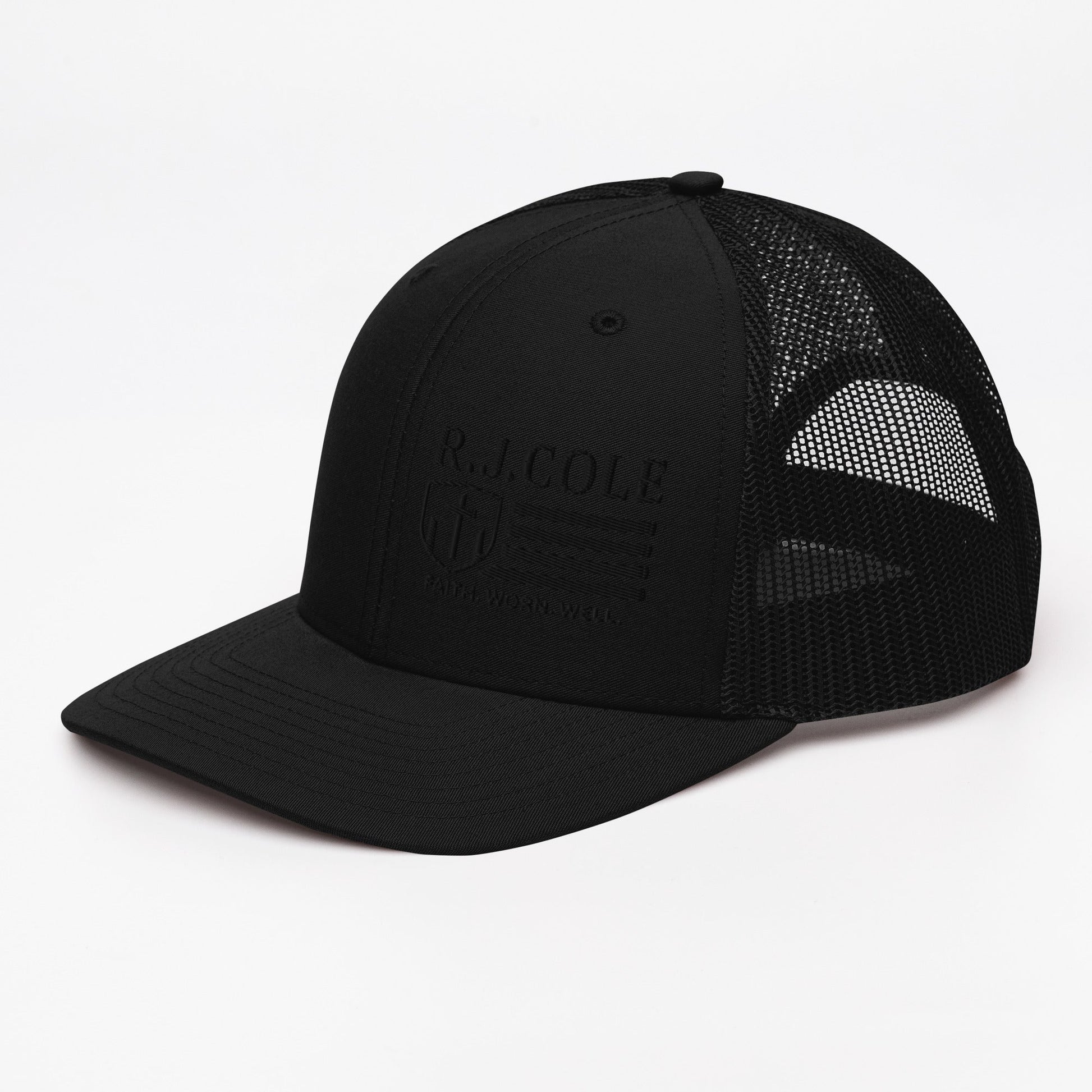 R.J. Cole Patriot Black out trucker snapback hat - R. J. Cole