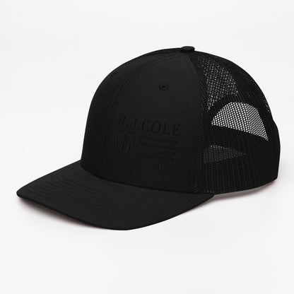 R.J. Cole Patriot Black out trucker snapback hat - R. J. Cole