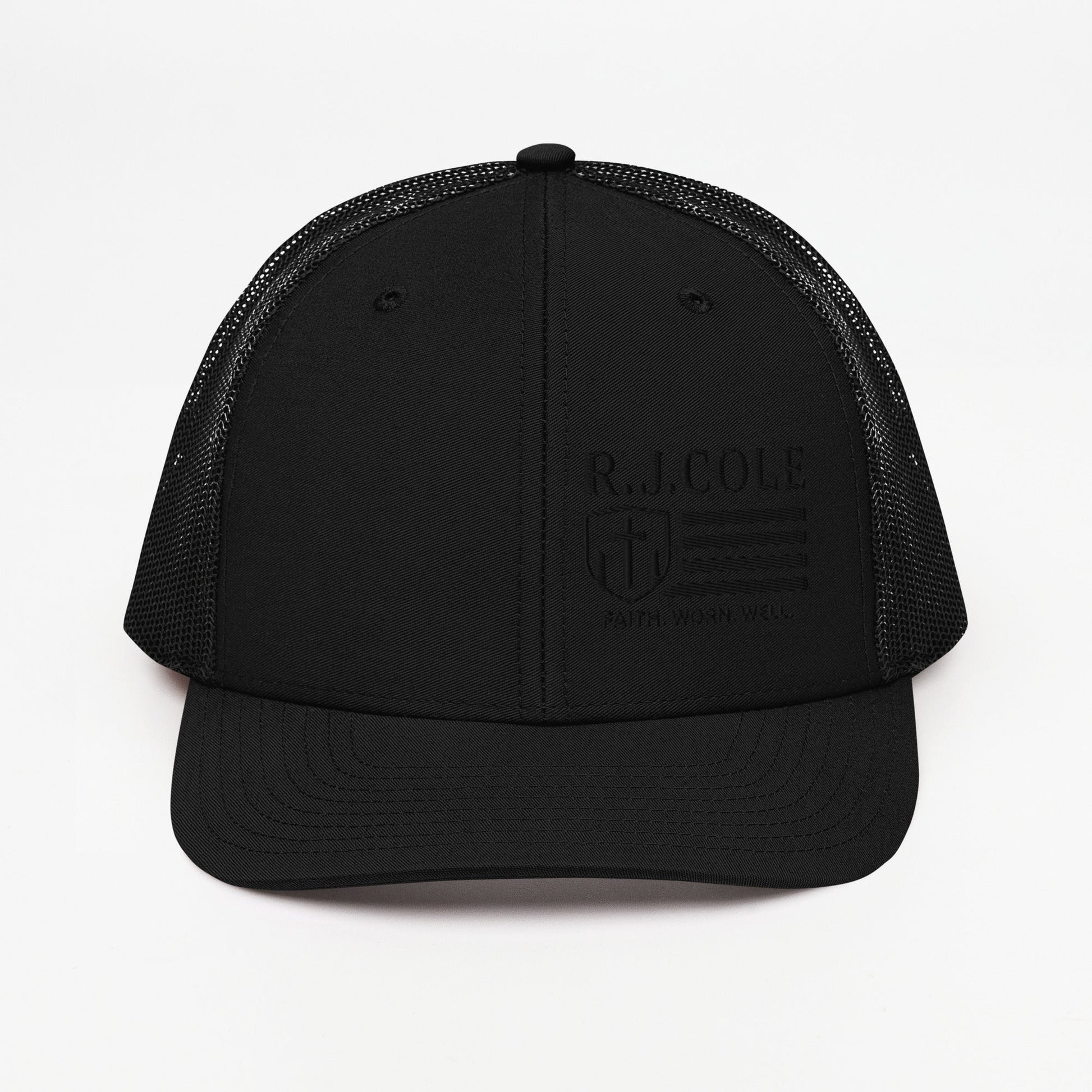 R.J. Cole Patriot Black out trucker snapback hat - R. J. Cole