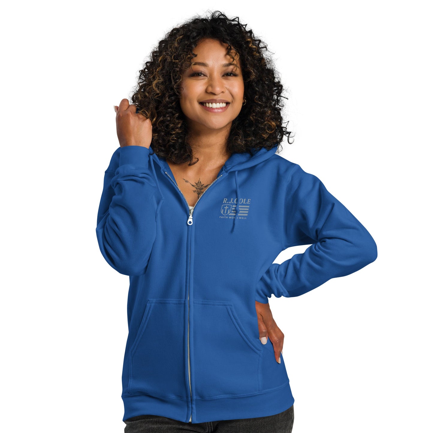 R.J. Cole Patriot Logo Zip - Up Hoodie – Classic Fit - R. J. Cole