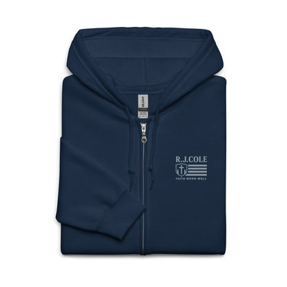 R.J. Cole Patriot Logo Zip - Up Hoodie – Classic Fit - R. J. Cole