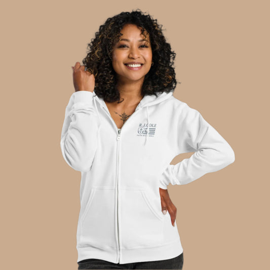 R.J. Cole Patriot Logo Zip - Up Hoodie – Classic Fit - R. J. Cole