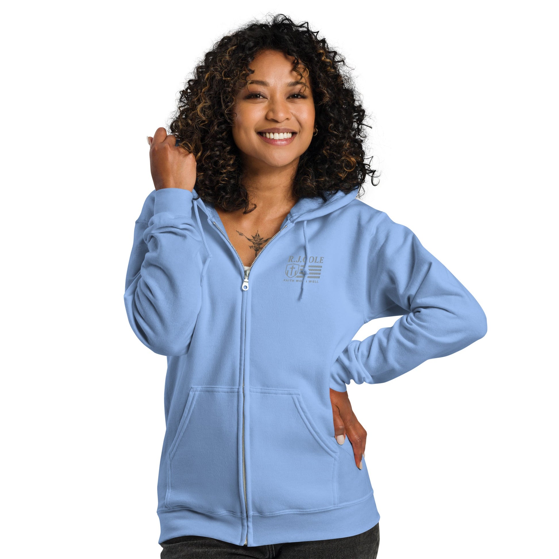 R.J. Cole Patriot Logo Zip - Up Hoodie – Classic Fit - R. J. Cole