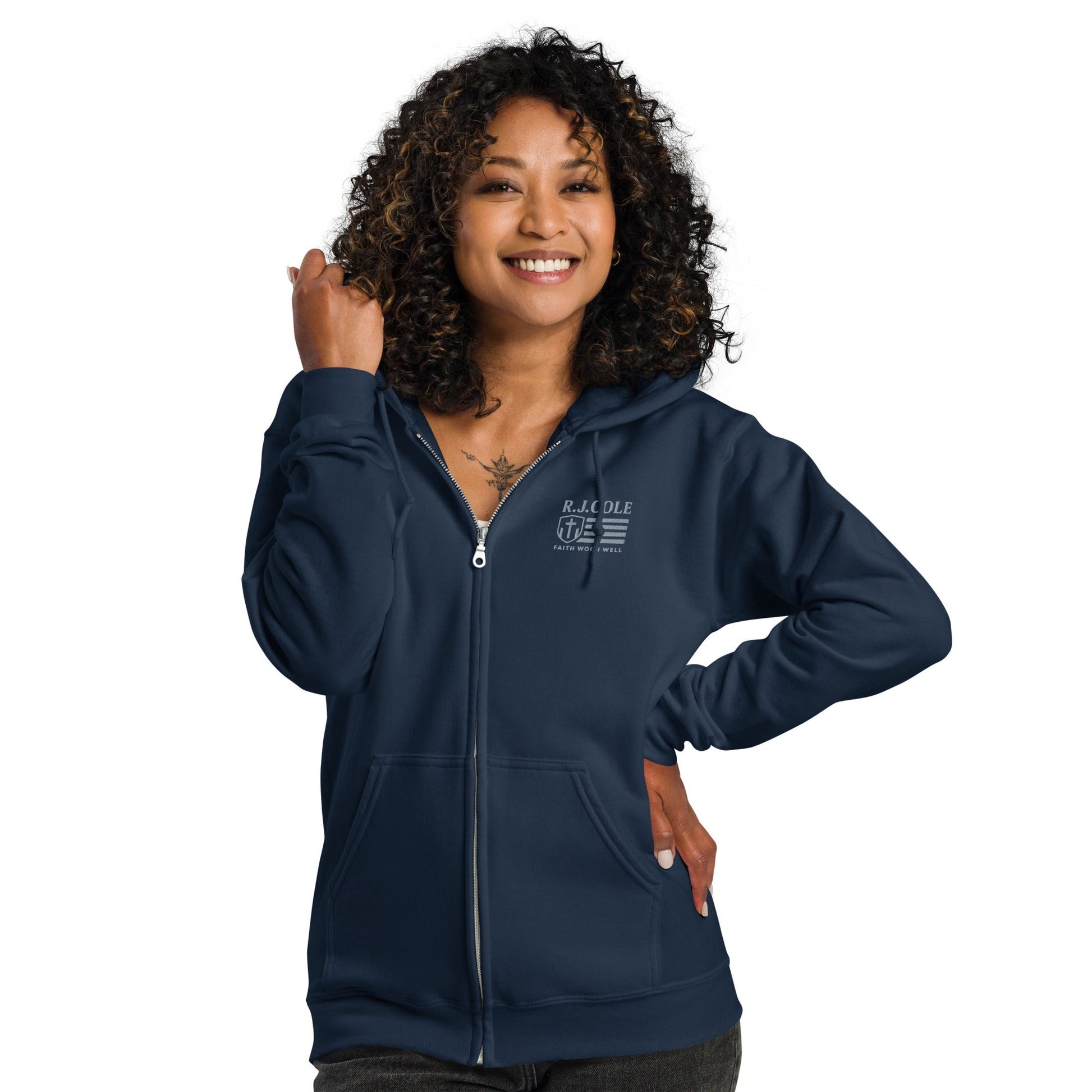 R.J. Cole Patriot Logo Zip - Up Hoodie – Classic Fit - R. J. Cole