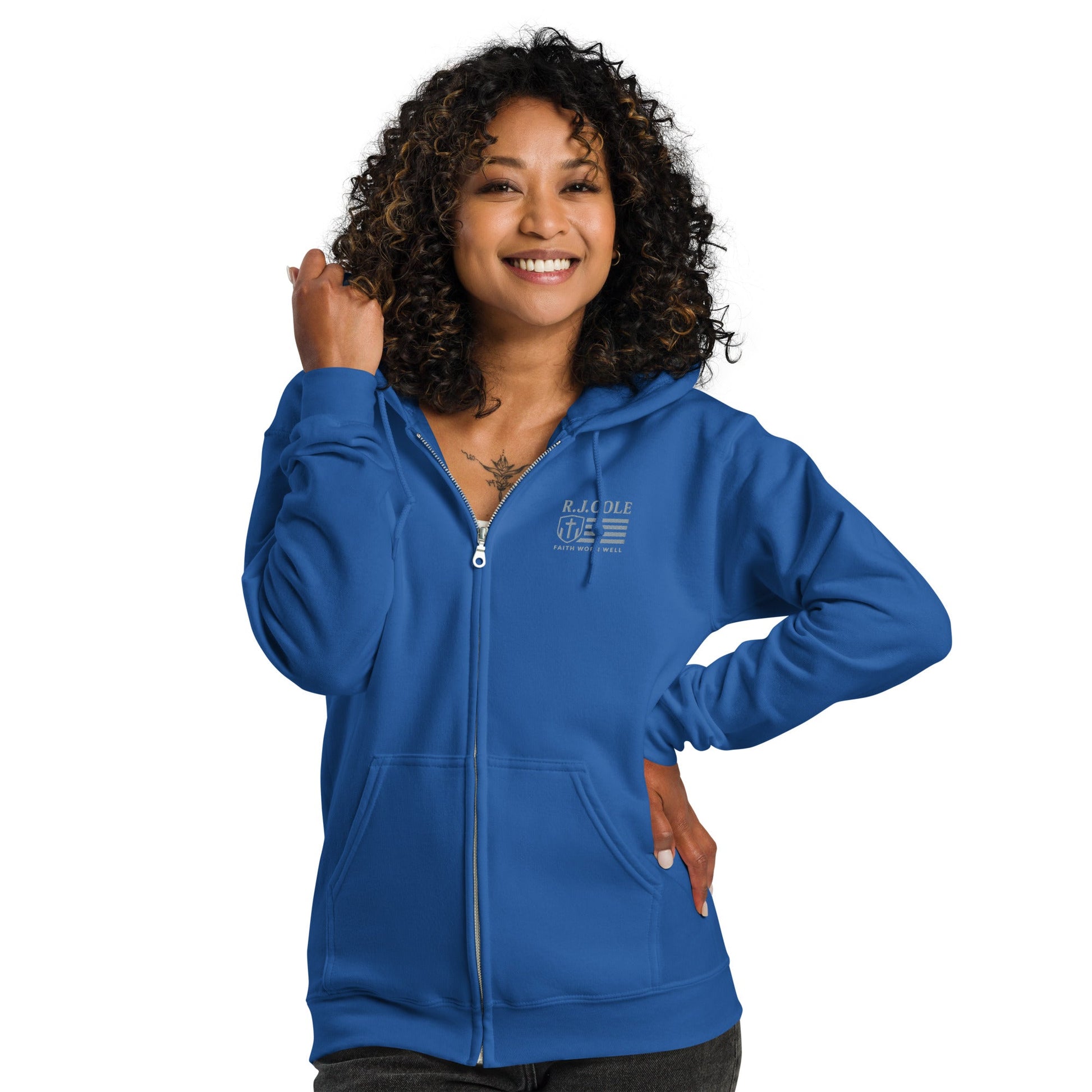 R.J. Cole Patriot Logo Zip - Up Hoodie – Classic Fit - R. J. Cole