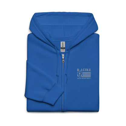 R.J. Cole Patriot Logo Zip - Up Hoodie – Classic Fit - R. J. Cole
