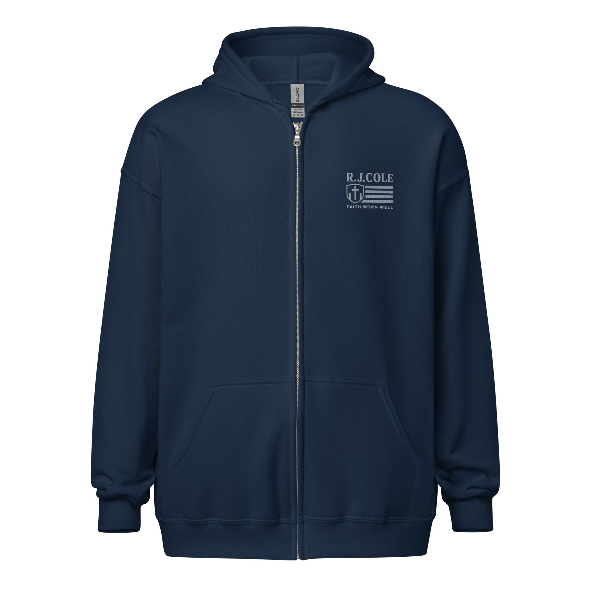 R.J. Cole Patriot Logo Zip - Up Hoodie – Classic Fit - R. J. Cole