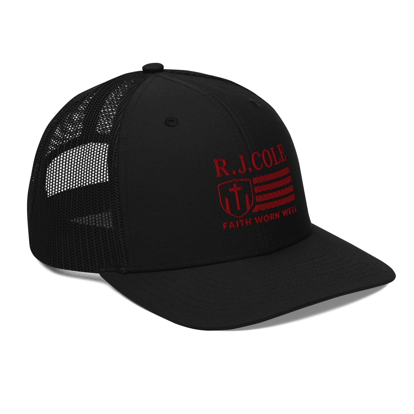 R.J. Cole Patriot Snapback Hat – Bold Faith & American Grit - Red Logo - R. J. Cole