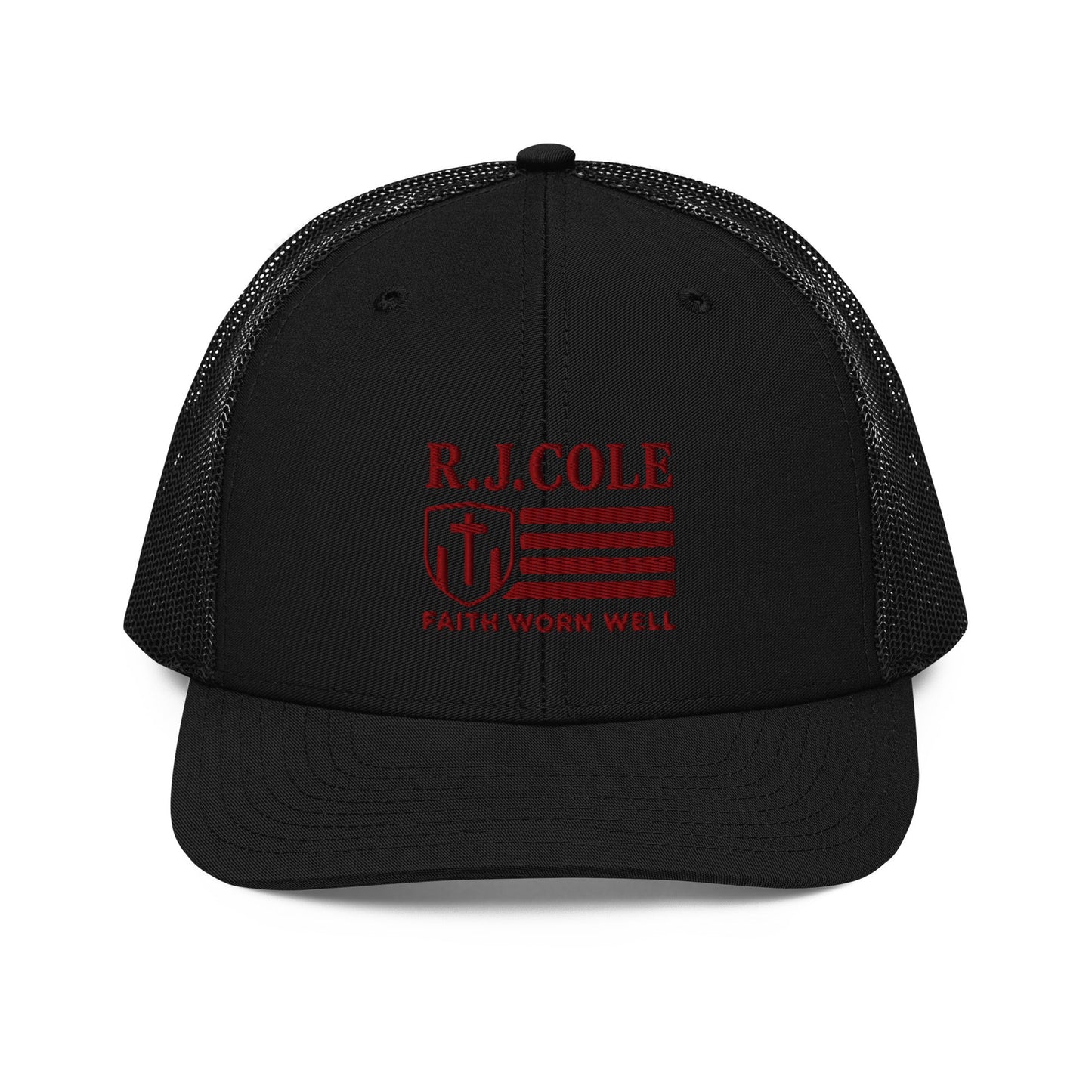 R.J. Cole Patriot Snapback Hat – Bold Faith & American Grit - Red Logo - R. J. Cole