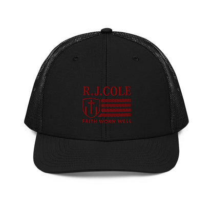 R.J. Cole Patriot Snapback Hat – Bold Faith & American Grit - Red Logo - R. J. Cole