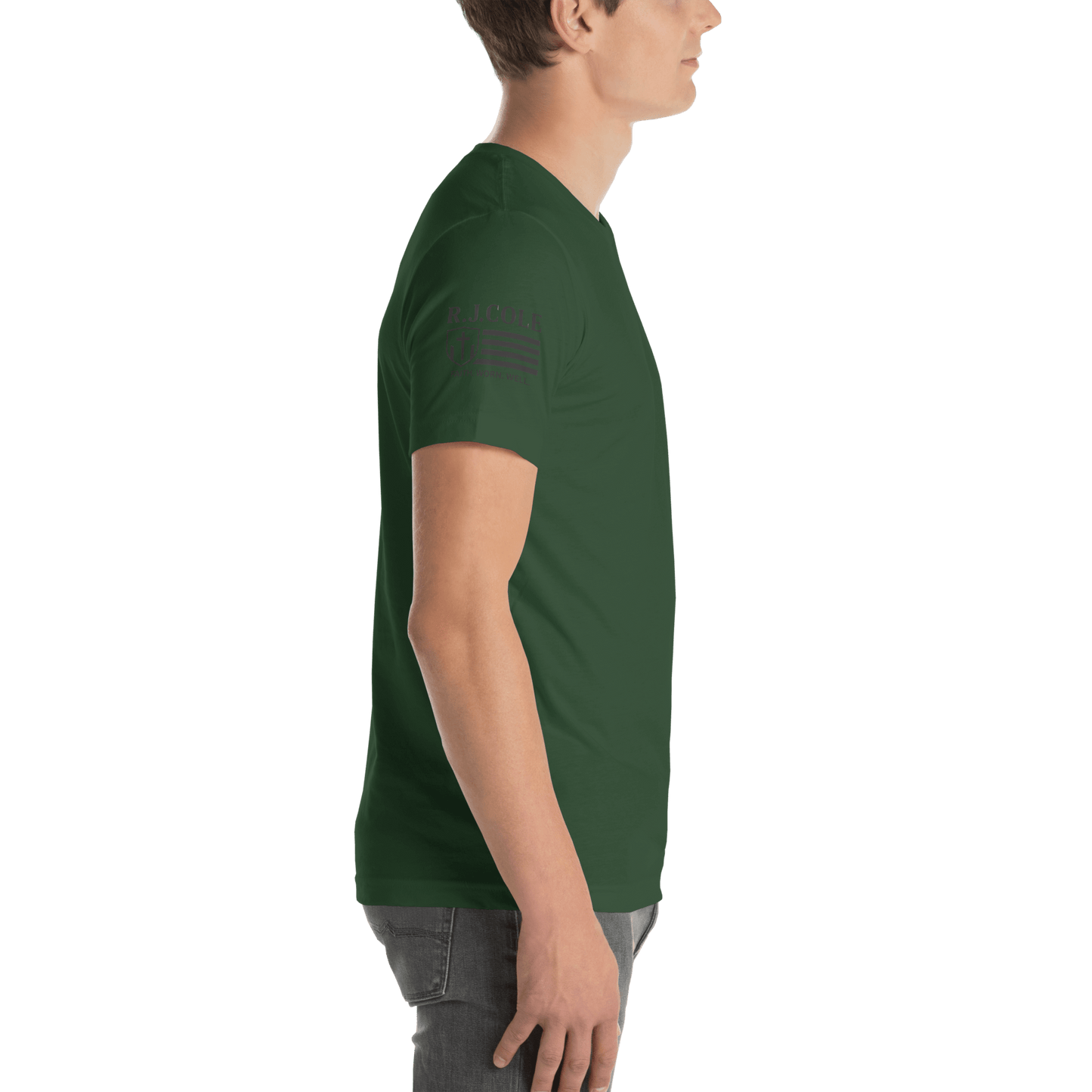 RJ Cole Patriot Everyday Logo Tee – Sleeve Branded Classic - R. J. Cole