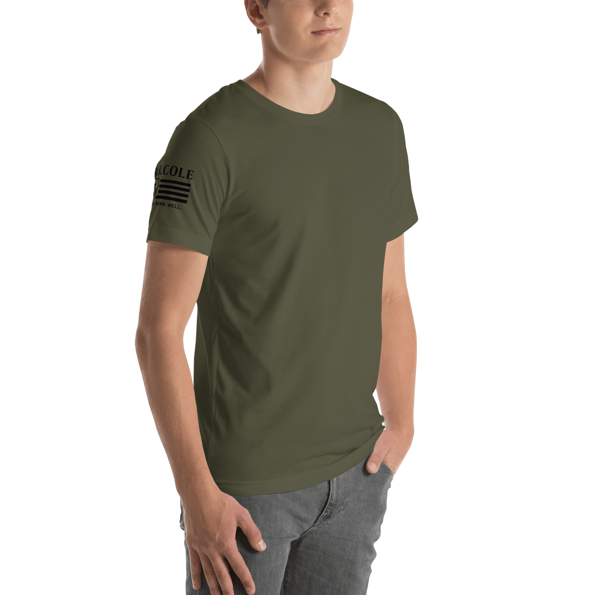 RJ Cole Patriot Everyday Logo Tee – Sleeve Branded Classic - R. J. Cole