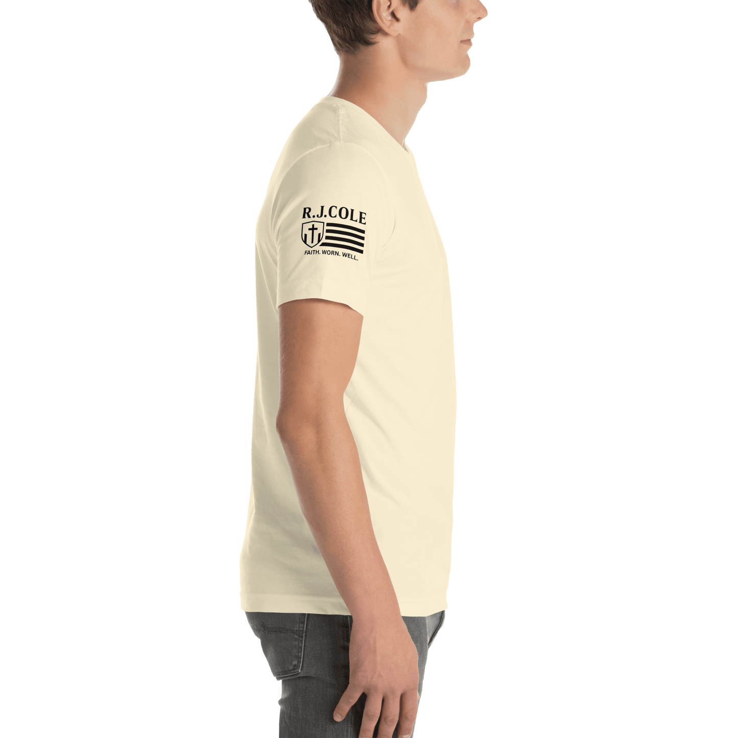 RJ Cole Patriot Everyday Logo Tee – Sleeve Branded Classic - R. J. Cole