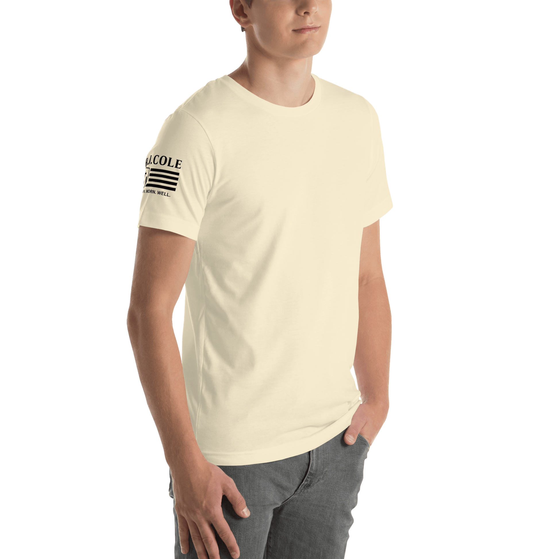 RJ Cole Patriot Everyday Logo Tee – Sleeve Branded Classic - R. J. Cole