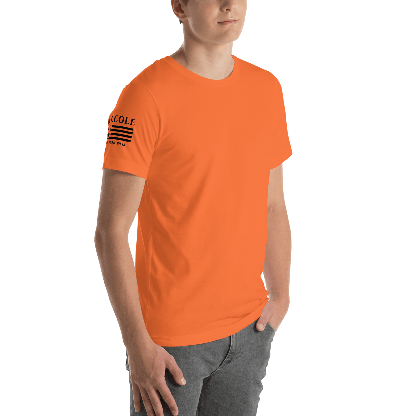 RJ Cole Patriot Everyday Logo Tee – Sleeve Branded Classic - R. J. Cole