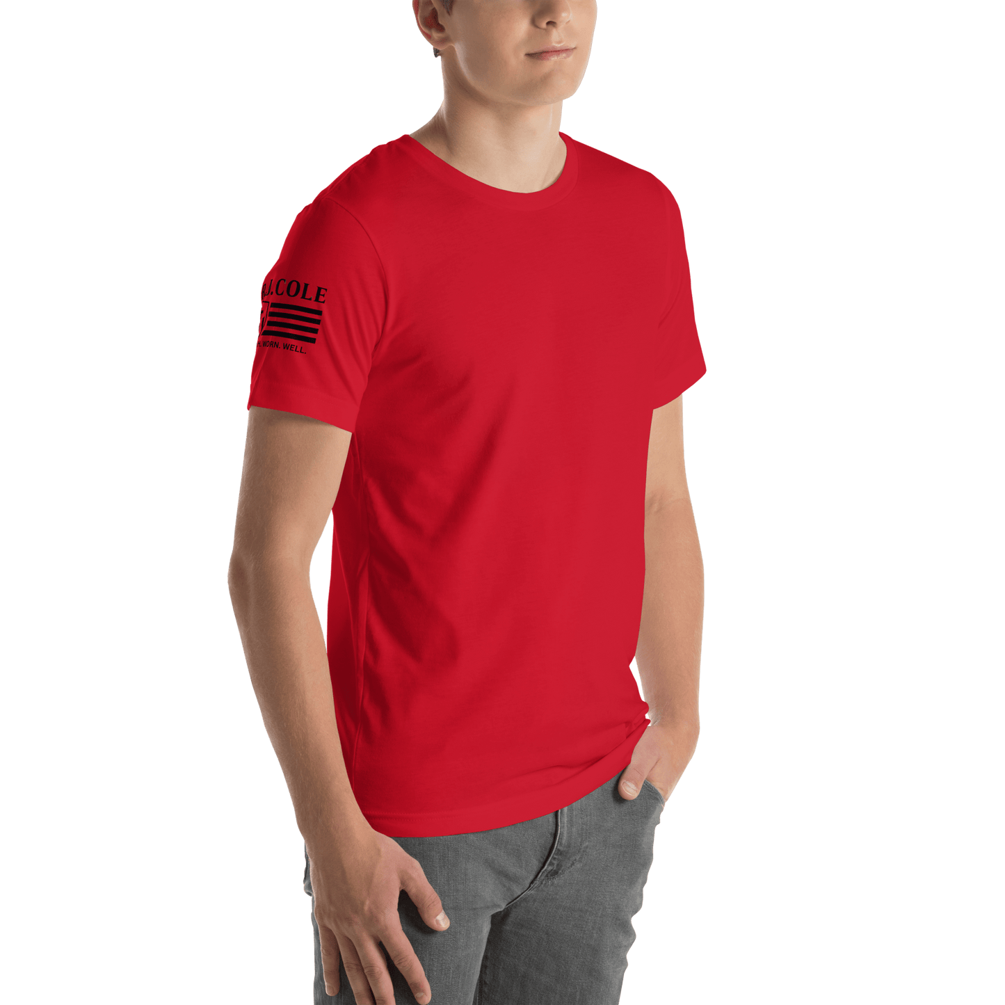 RJ Cole Patriot Everyday Logo Tee – Sleeve Branded Classic - R. J. Cole