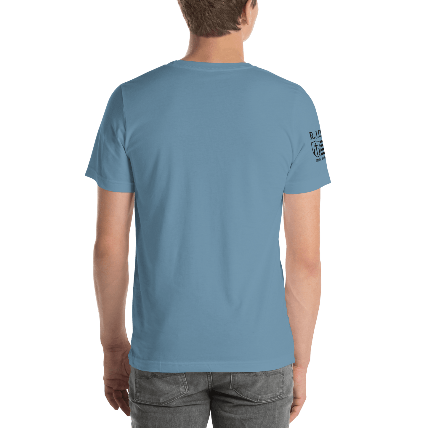 RJ Cole Patriot Everyday Logo Tee – Sleeve Branded Classic - R. J. Cole