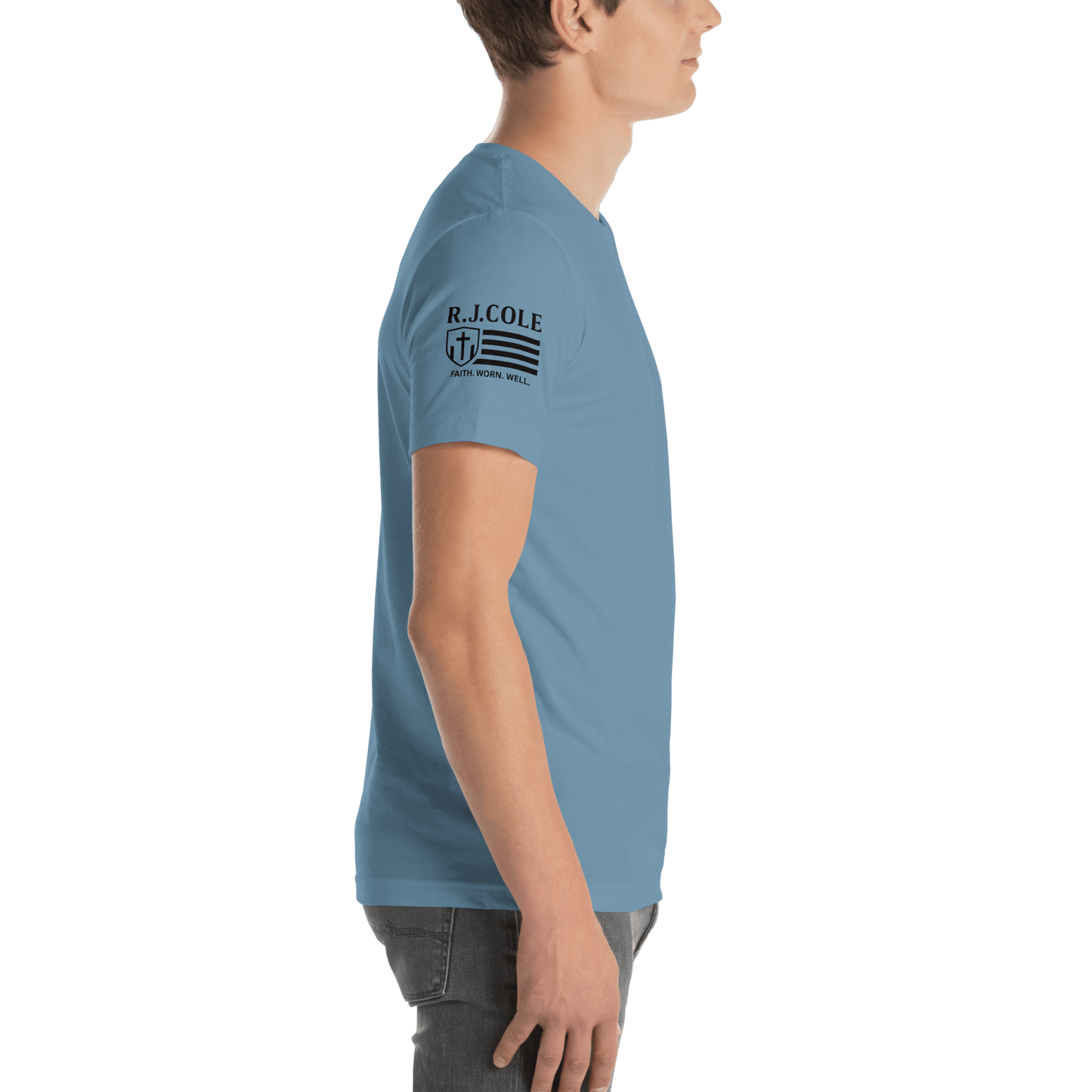 RJ Cole Patriot Everyday Logo Tee – Sleeve Branded Classic - R. J. Cole