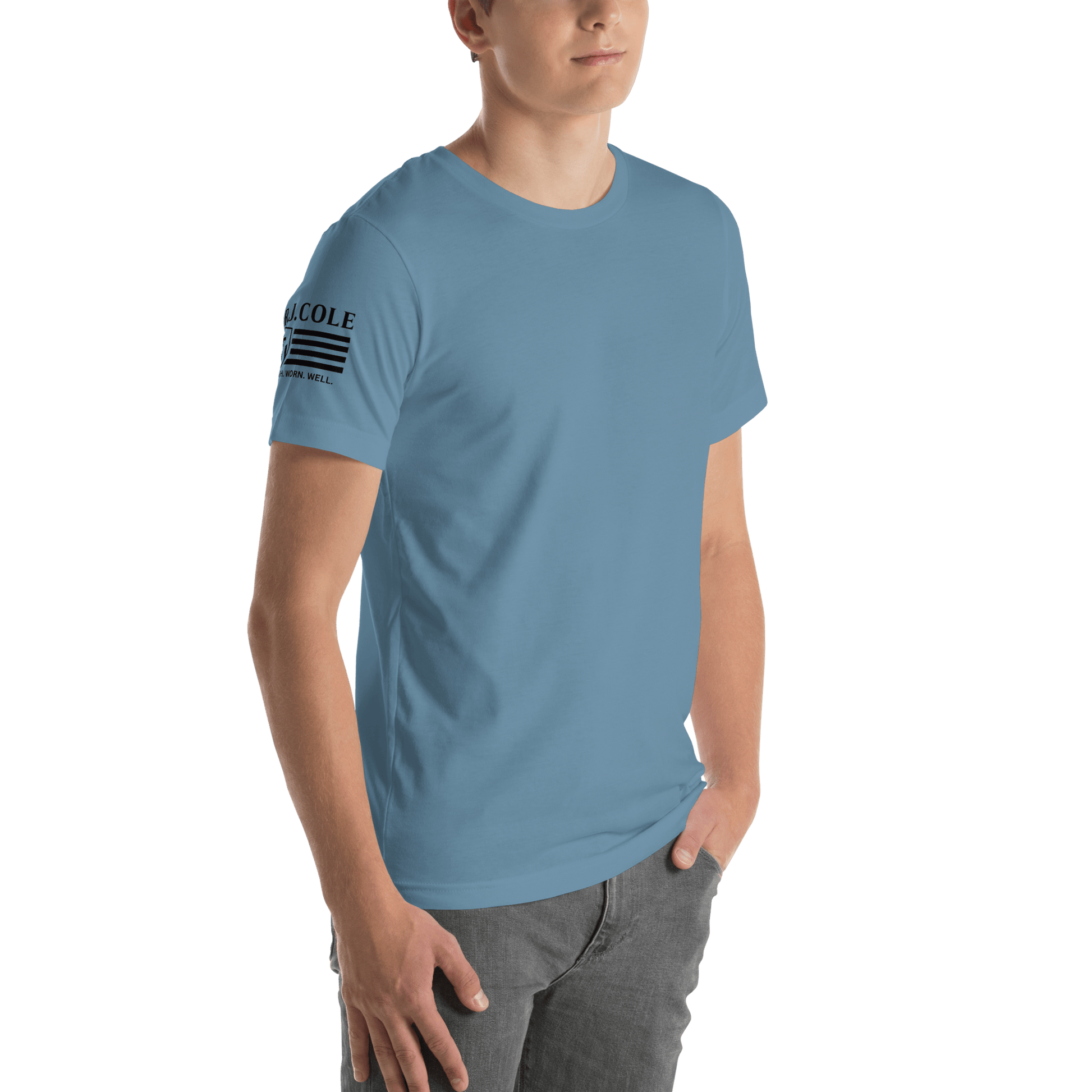 RJ Cole Patriot Everyday Logo Tee – Sleeve Branded Classic - R. J. Cole