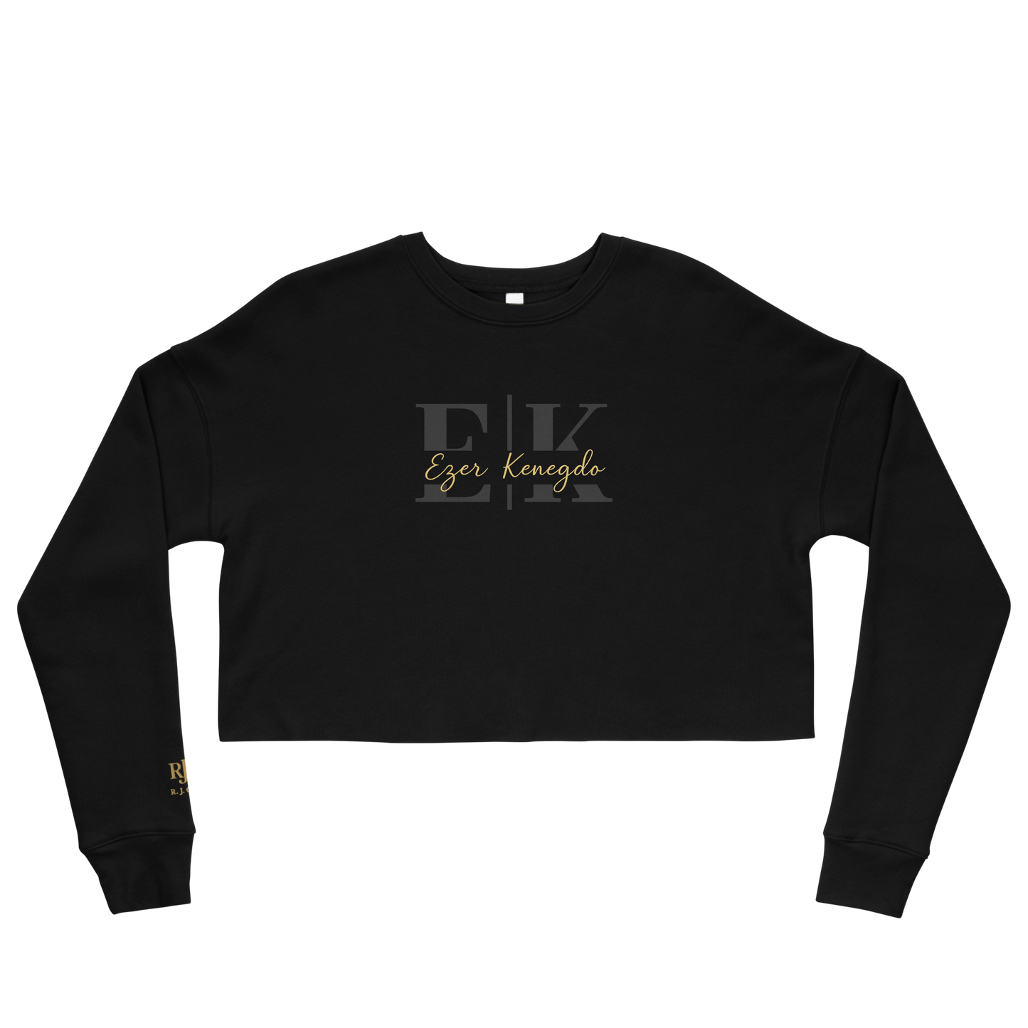 Ezer Kenegdo Crop Sweatshirt – Black | Strength Beside, Not Behind - R. J. Cole