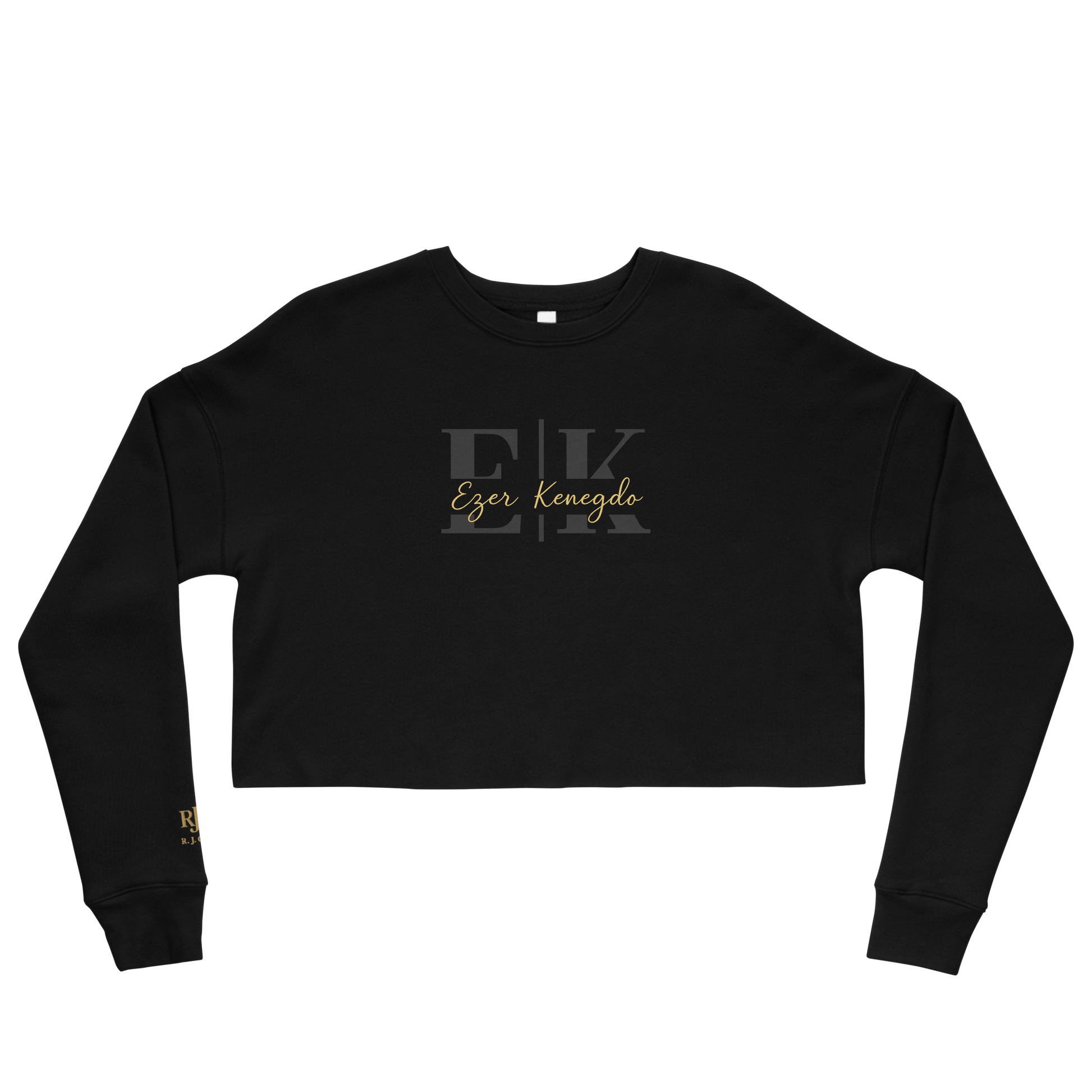 Ezer Kenegdo Crop Sweatshirt – Black | Strength Beside, Not Behind - R. J. Cole