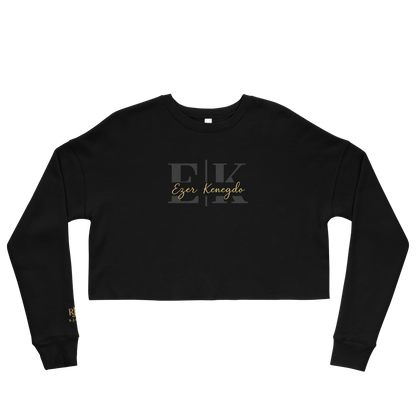 Ezer Kenegdo Crop Sweatshirt – Black | Strength Beside, Not Behind - R. J. Cole