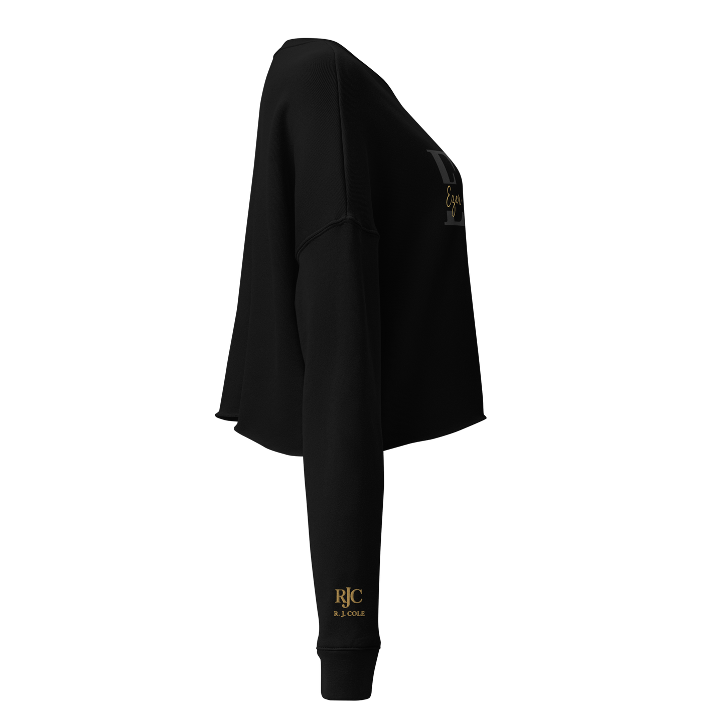 Ezer Kenegdo Crop Sweatshirt – Black | Strength Beside, Not Behind - R. J. Cole